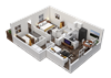 2 Bedroom 1 Bath